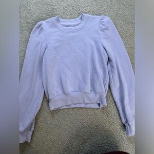 Wilfred Free Aritzia Lavender Puff Sleeve Sweatshirt